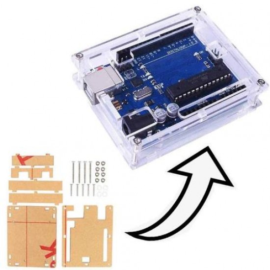 Transparent Acrylic Glossy Case Enclosure Box For Arduino Uno R3