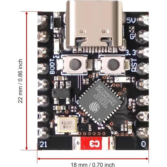 ESP‑32 C3 Supermini Development Board (Presoldered) ESP‑32 C3 Supermini Development Board (Presoldered)