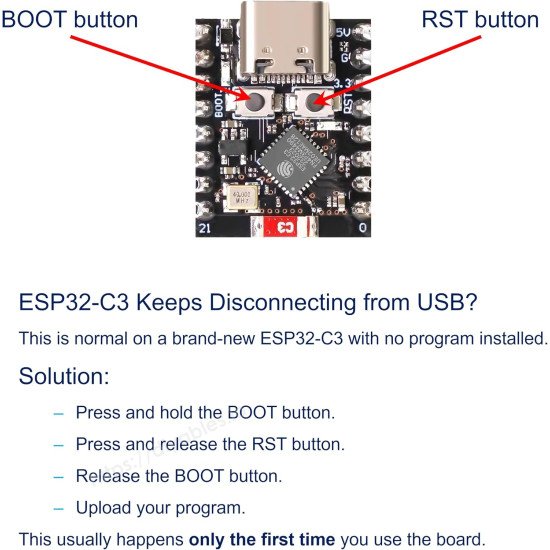 ESP‑32 C3 Supermini Development Board (Presoldered) ESP‑32 C3 Supermini Development Board (Presoldered)