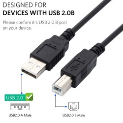 USB Cable - A-Male to B-Male for Personal Computer, Printer, Arduino UNO/MEGA/Printer 30Cms USB Cable - A-Male to B-Male for Personal Computer, Printer, Arduino UNO/MEGA/Printer 30Cms