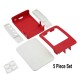 Raspberry Pi 4 Case 1Gb, 2GB, 4GB White Red with Logo