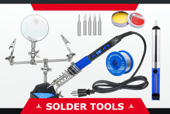 Hand soldering electronic PCB board