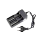 AC 220V Dual Fast Charger For 18650 / AA / AAA / 17650 / 16340 / 14500 / 10500 Li-ion Battery Wired