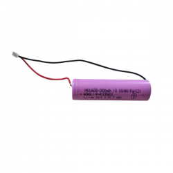 3.7Volt 2000mAh 18650 Li-ion Rechargeable Battery with JST-XH 2.5mm Connector