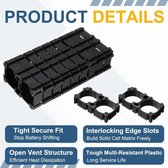 Battery Cell Spacer Holder 1x1 for 18650 Battery Cell Spacer Holder 1x1 for 18650