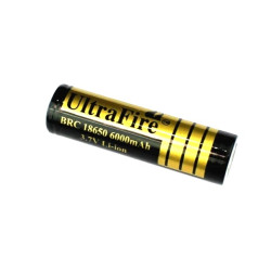 3.7Volt UltraFire 6000mAh 18650 Li-ion Rechargeable Battery (Cusp Top) - 1Piece 3.7Volt UltraFire 6000mAh 18650 Li-ion Rechargeable Battery (Cusp Top) - 1Piece