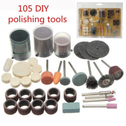 105 Pcs Rotary Power Tool Set Mini Drill Kit Fits 1/8" Shank Sanding Polishing Cutting Grinding Tool Polishing Accessory Bit 105 Pcs Rotary Power Tool Set Mini Drill Kit Fits 1/8" Shank Sanding Polishing Cutting Grinding Tool Polishing Accessory Bit