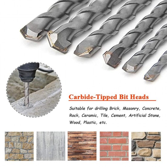 Hammer Drill Bit Set 3 Pcs SDS Plus 6, 8, 10 mm Hammer Drill Bit Set 3 Pcs SDS Plus 6, 8, 10 mm