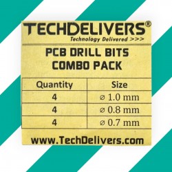 Drill Bits Combo Pack of 12 Pieces PCB Micro 0.7 - 0.8 - 1.0 mm Drill Bits Combo Pack of 12 Pieces PCB Micro 0.7 - 0.8 - 1.0 mm