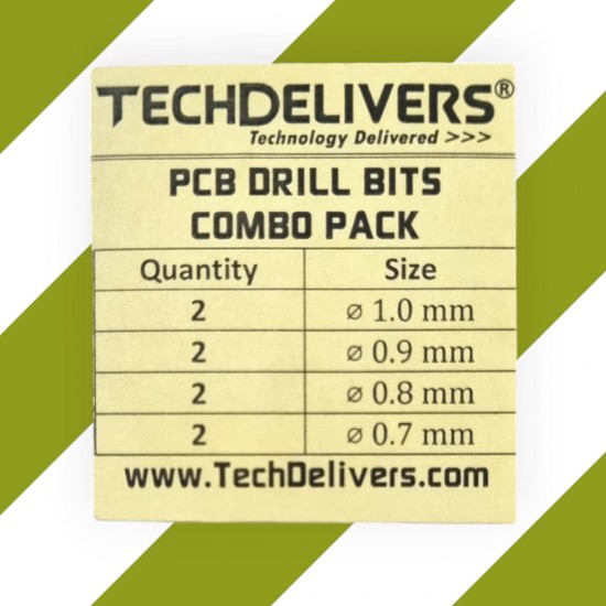 Drill Bits Combo Pack of 8 Pieces PCB Micro 0.7 - 0.8 - 0.9 - 1.0 mm