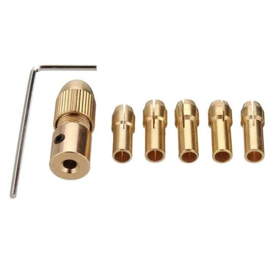 Collet Rotary Tool Drill Chuck Set 0.5-3mm for 3.17mm Motor Shaft 