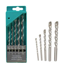 Masonry Drill Bit Set for Concrete and Brick Wall Drilling - Pack of 5  Masonry Drill Bit Set for Concrete and Brick Wall Drilling - Pack of 5