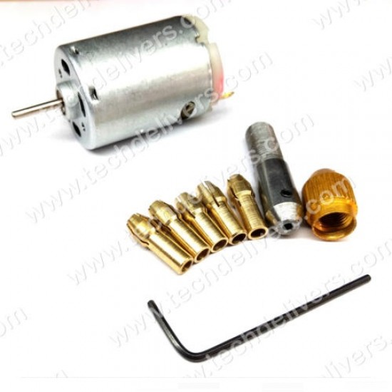 Collet Rotary Tool Drill Chuck Set 0.5-3mm with MOTOR