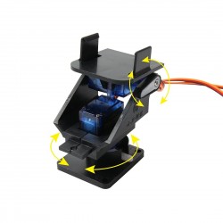 Servo bracket PT Pan - Tilt Camera Platform Anti-Vibration - Camera Mount for Aircraft FPV dedicated nylon PTZ for 9G SG90 Servo bracket PT Pan - Tilt Camera Platform Anti-Vibration - Camera Mount for Aircraft FPV dedicated nylon PTZ for 9G SG90