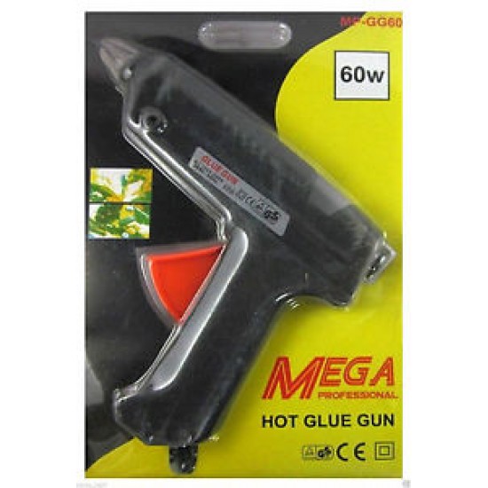 60 Watt Mega Professional Hot Glue Gun With 2 Pcs Small Glue Sticks Free 