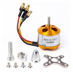 A2212 1000 KV BLDC Brushless DC Motor for Drone (Soldered Connector) A2212 1000 KV BLDC Brushless DC Motor for Drone (Soldered Connector)