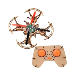 Wooden Assembly DIY Toy Drone Aircraft with Remote