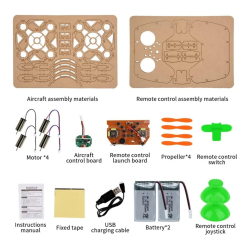 Wooden Assembly DIY Toy Drone Aircraft with Remote Wooden Assembly DIY Toy Drone Aircraft with Remote