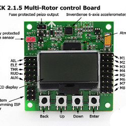 KK2.1 Multi-rotor LCD Flight Control Board With 6050MPU And Atmel 644PA KK2.1 Multi-rotor LCD Flight Control Board With 6050MPU And Atmel 644PA