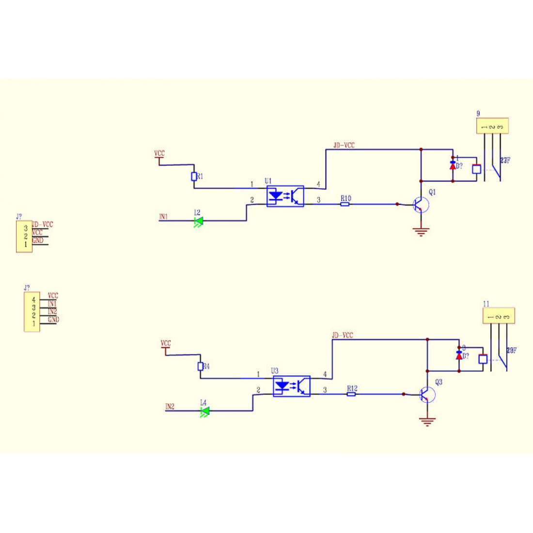 Схема релейного модуля для ардуино