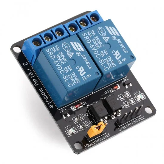 2 Channel isolated 5V 10A relay module