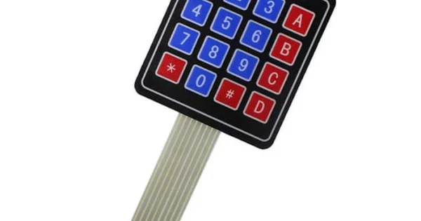 4×4 Matrix Membrane Keypad – 16 Keys Digital Input Module for Arduino ...