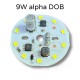 DOB 9Watt Alpha 220V AC round led strip 10 LEDs Direct on Board (White)