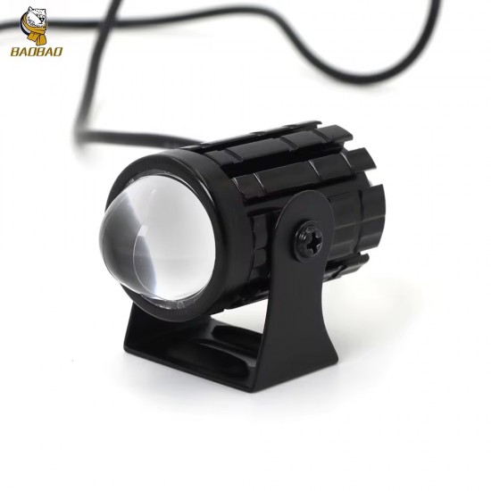 BAOBAO BB1284 LED Spotlight Lens Dual Color Fog Light For Motorcycle