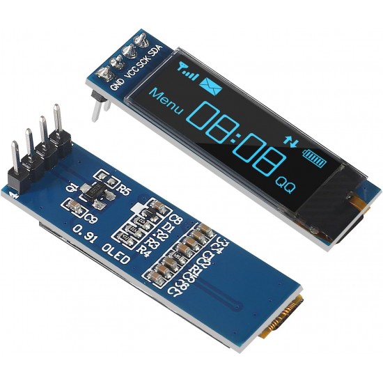OLED Display 0.91 Inch BLUE 4-Pin Module I2C/IIC