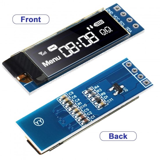 OLED Display 0.91 Inch WHITE 4-Pin Module I2C/IIC