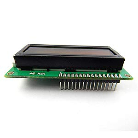 LCD 16X2 Alphanumeric Display preSOLDERED Male Header - Green Backlight