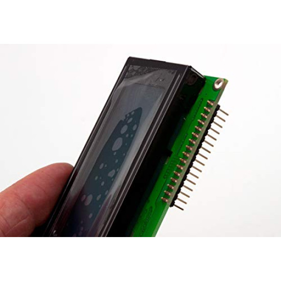 LCD 16X2 Alphanumeric Display preSOLDERED Male Header - Green Backlight