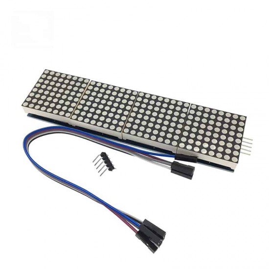 MAX7219 LED Dot Matrix 4 In 1 Display with 5P Line Module