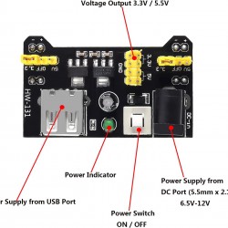 Power Supply Module (3.3V/5V) MB102 Breadboard Power Supply Module (3.3V/5V) MB102 Breadboard