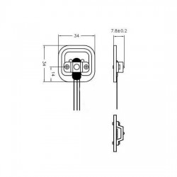 Load cell 50Kg - Electronic Weighing Scale Sensor 3-Wire Load cell 50Kg - Electronic Weighing Scale Sensor 3-Wire