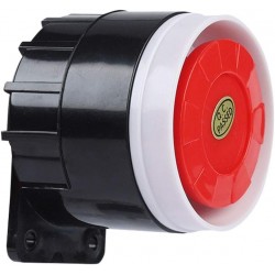 Siren DC 12V Mini Red Wired Horn – 120dB Home Security Alarm Siren DC 12V Mini Red Wired Horn – 120dB Home Security Alarm