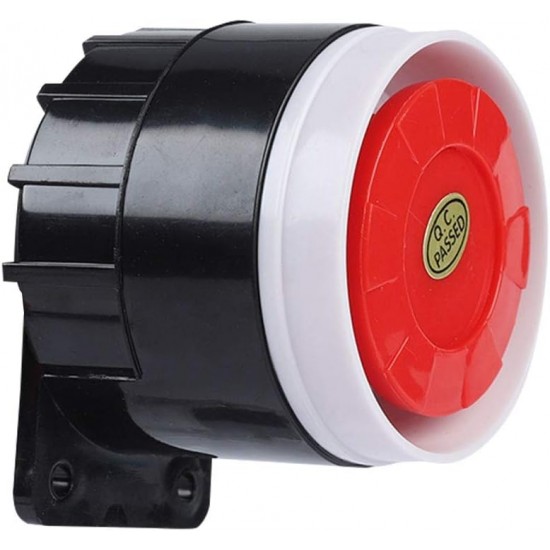 Siren DC 12V Mini Red Wired Horn – 120dB Home Security Alarm Siren DC 12V Mini Red Wired Horn – 120dB Home Security Alarm