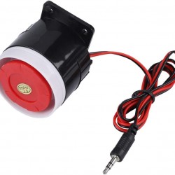 Siren DC 12V Mini Red Wired Horn – 120dB Home Security Alarm Siren DC 12V Mini Red Wired Horn – 120dB Home Security Alarm
