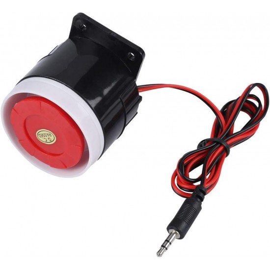 Siren DC 12V Mini Red Wired Horn – 120dB Home Security Alarm Siren DC 12V Mini Red Wired Horn – 120dB Home Security Alarm