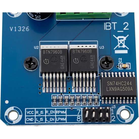 BTS7960 43A H‑Bridge Motor Driver Module