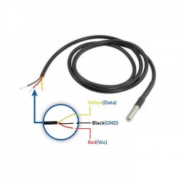 DS18B20 Digital Temperature Sensor Probe Waterproof 1 Meter