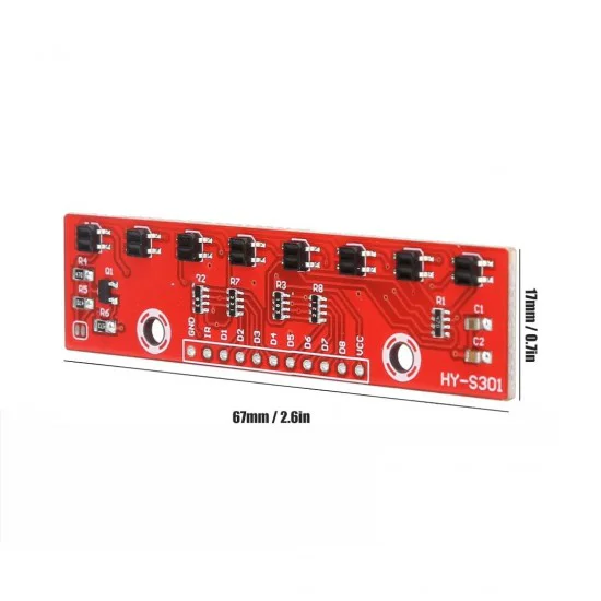8-Channel IR Line Tracking Sensor Array Panel &ndash; Robotics Path Detection  Module