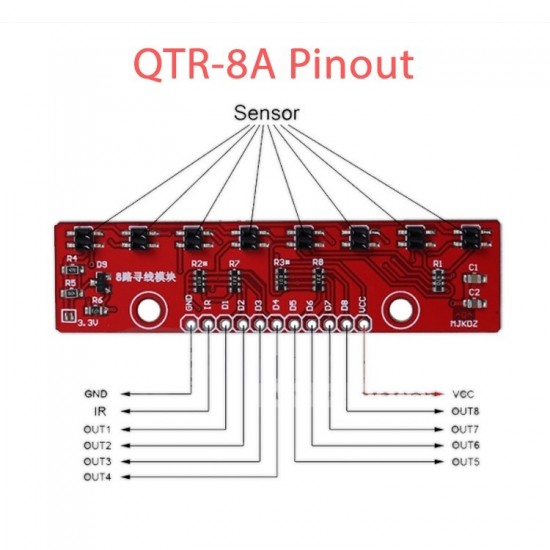 IR Sensor Module 8 Channel Line Tracking Sensor