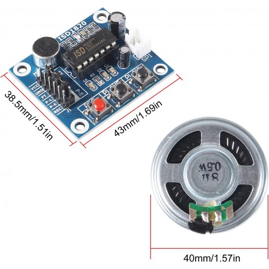 ISD1820 Voice Recording Module with Mic and Loudspeaker ISD1820 Voice Recording Module with Mic and Loudspeaker