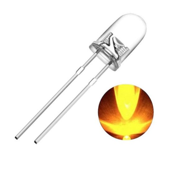 LED Yellow Color Clear 5mm