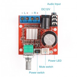 Audio Amplifier PAM8610 2x10W with Volume Control Audio Amplifier PAM8610 2x10W with Volume Control