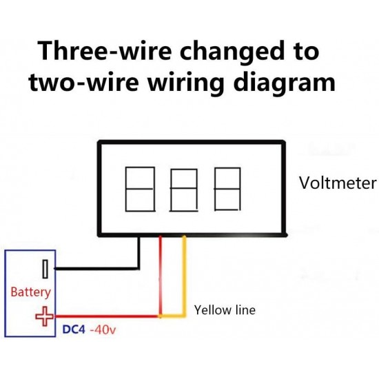 Voltmeter Module Three Wire 0-100V DC 0.36" Red Voltmeter Module Three Wire 0-100V DC 0.36" Red