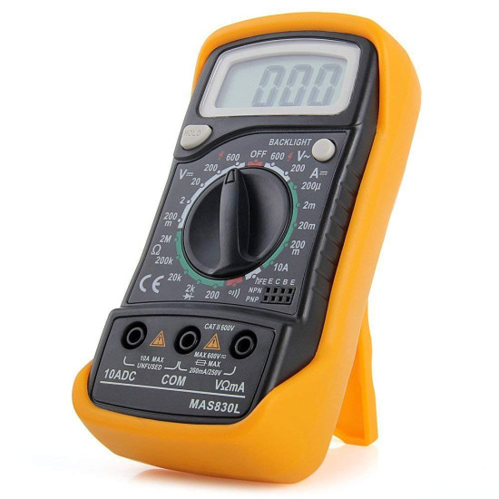 UNITY MAS830L Digital Multimeter with Backlight LCD with Rubber Back Cover