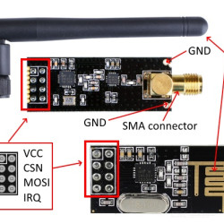 NRF24L01+PA+LNA 2.4GHz 1100 Meters Long Distance Wireless Module with Antenna NRF24L01+PA+LNA 2.4GHz 1100 Meters Long Distance Wireless Module with Antenna