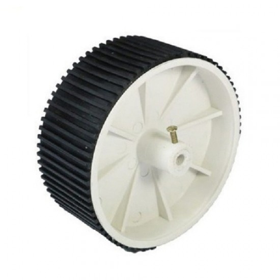 Wheel Extra Large grip for DC geared motor (6mm shaft) -Dia 100mm, width 40mm